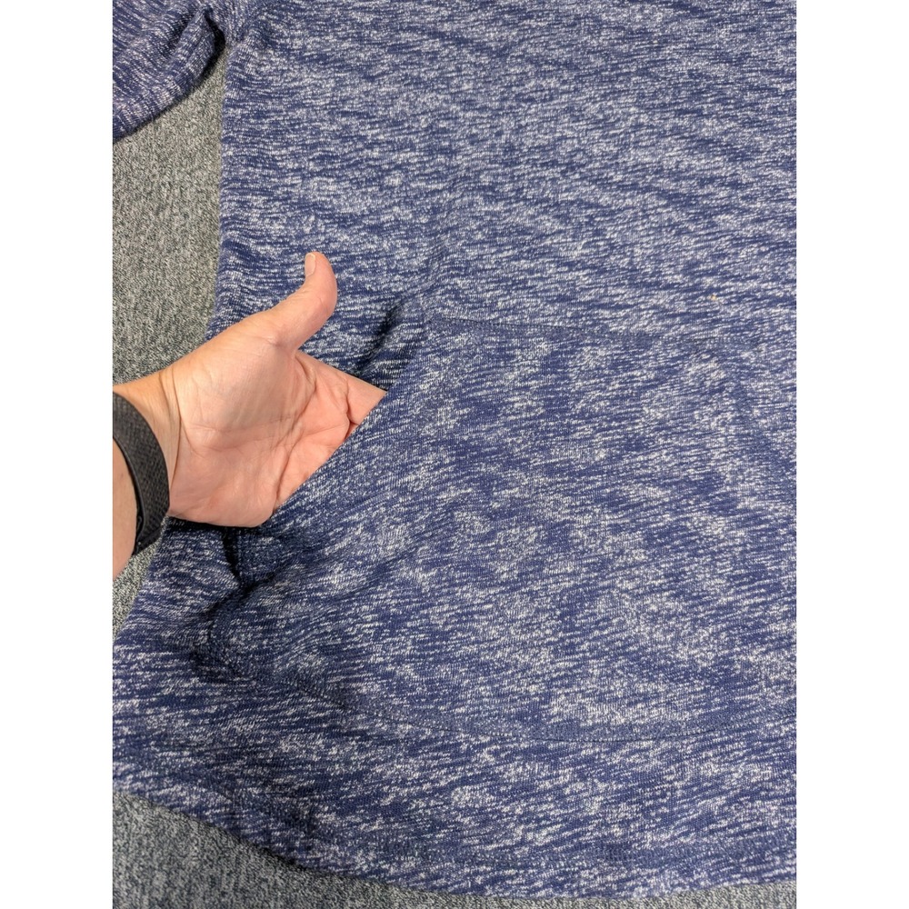 Marmot Womens Space Dye Pullover Hoodie Blue White Funnel Neck Size Medium - Picture 4 of 7